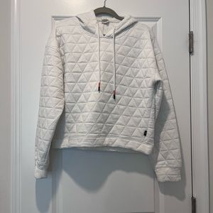 White quilted hoodie